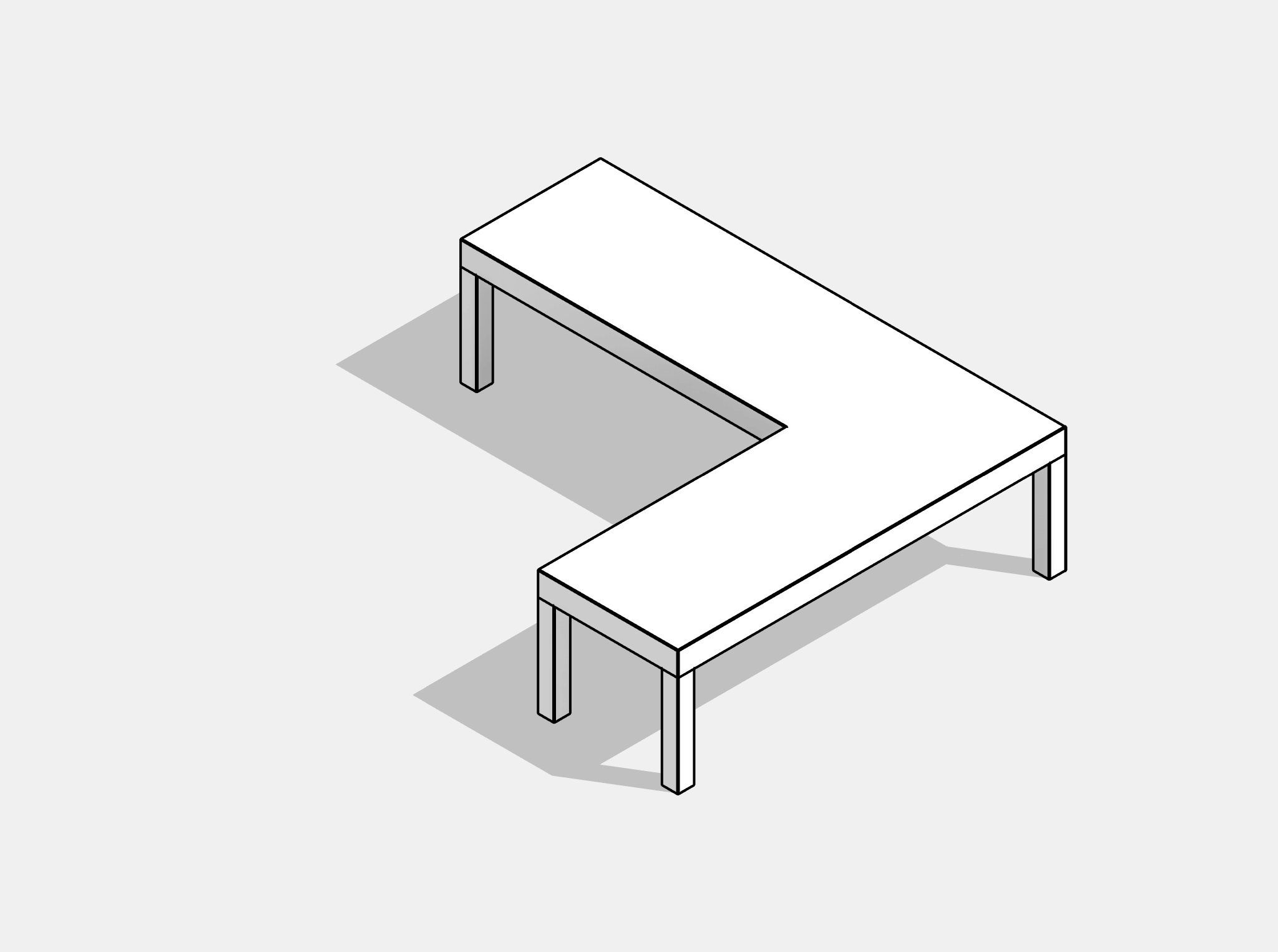 Bench - Freestanding - L Shaped