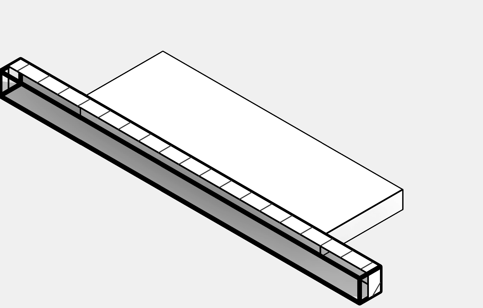 Bench - Wall Mounted - Straight