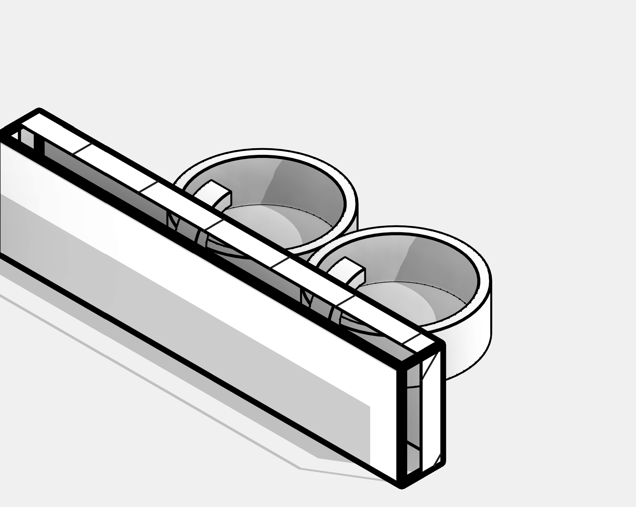 Sink - Wall Mounted Round - Double