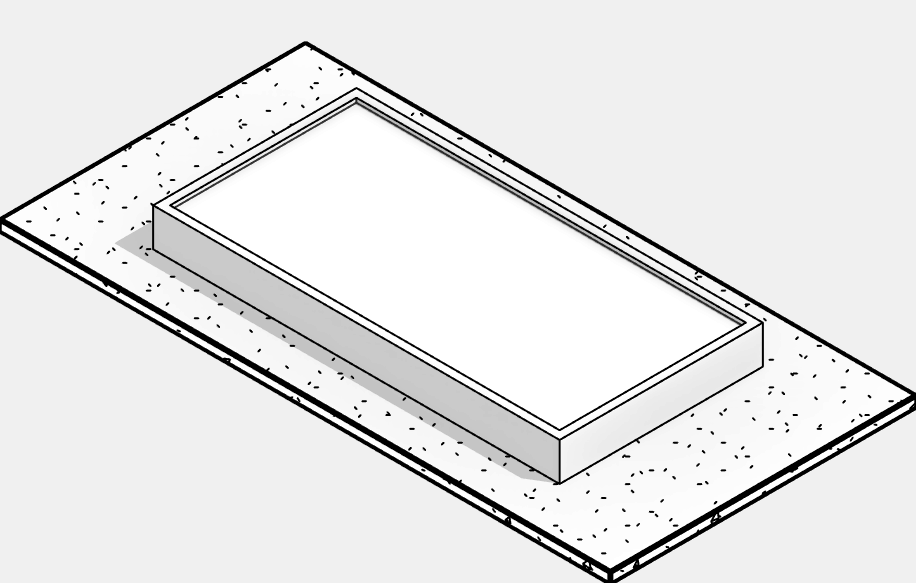 Light Fixture - Surface - Mounted  Rectangular