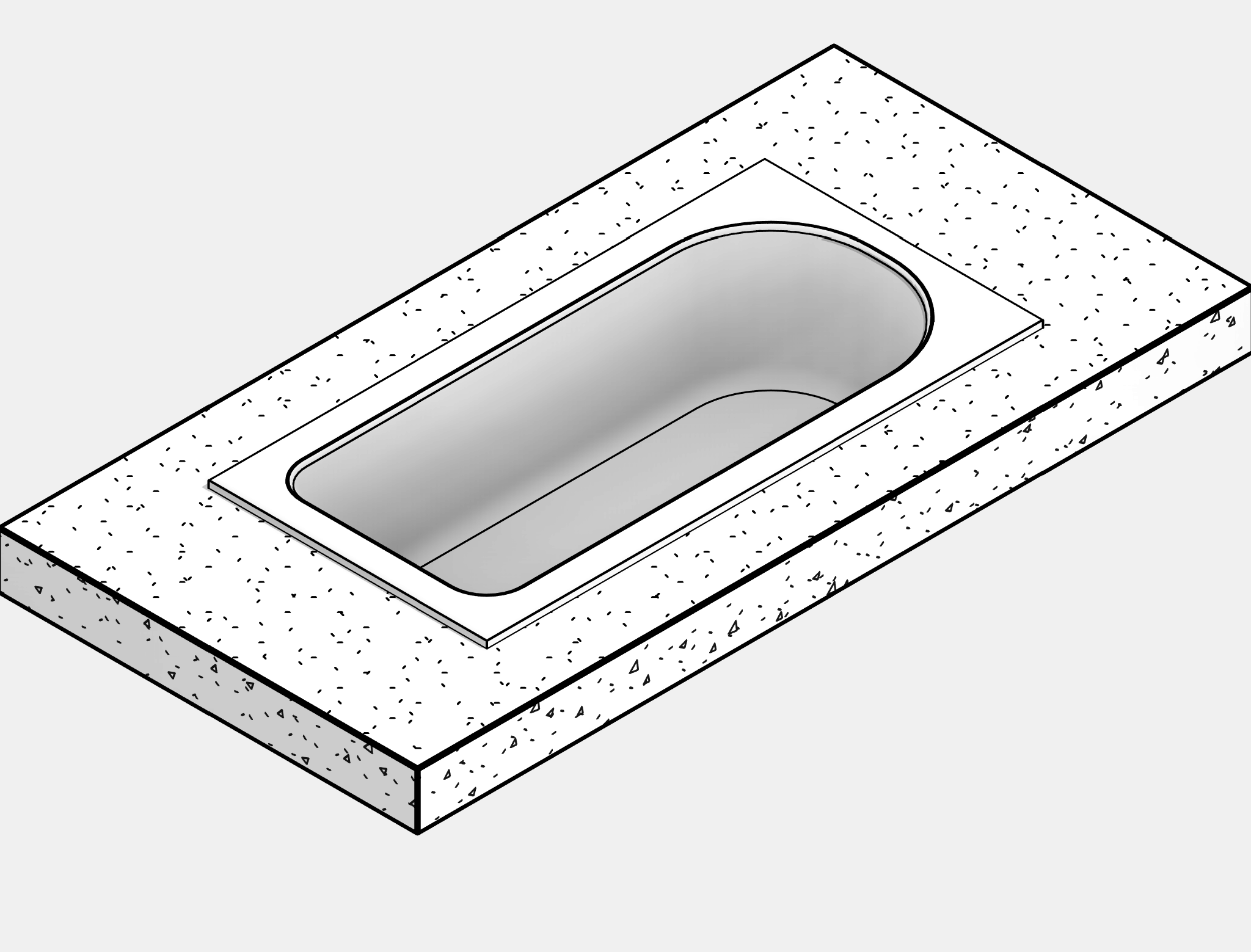 Bathtub - Drop in - Rectangular