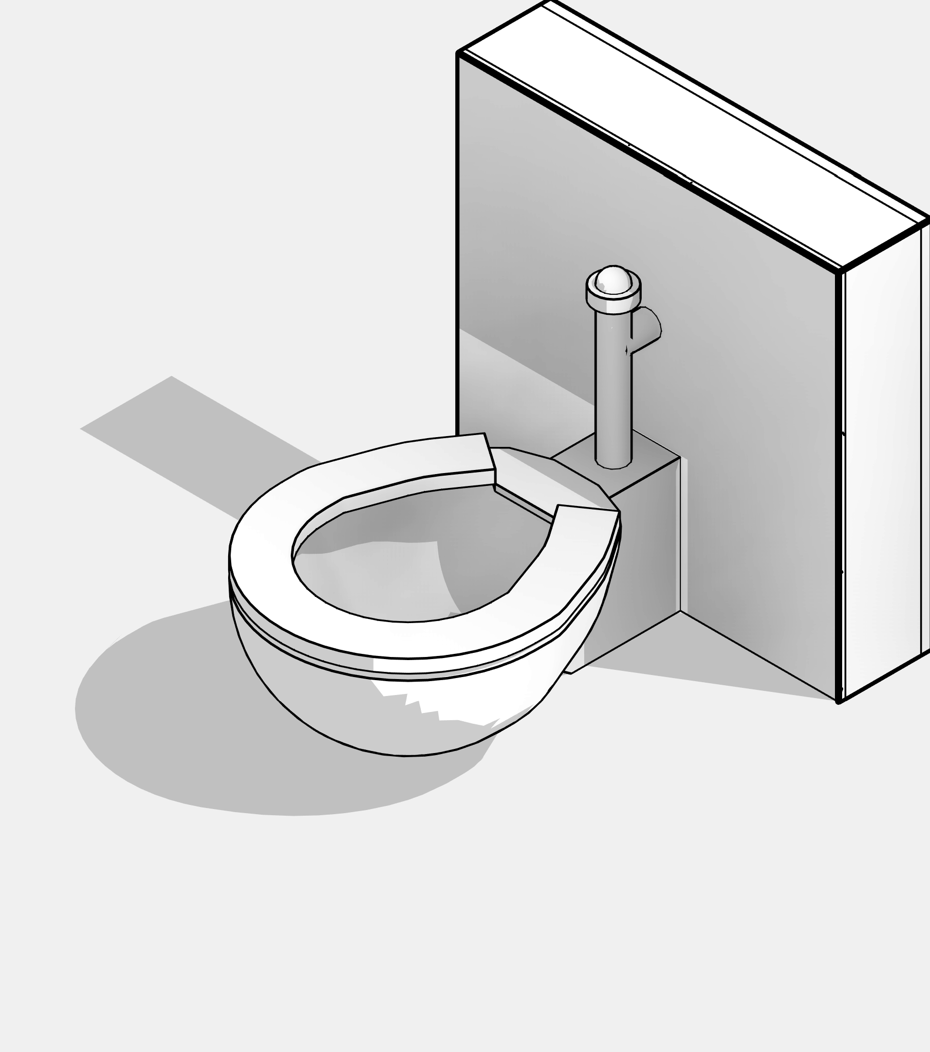 Toilet - Wall Hung - Flush Valve