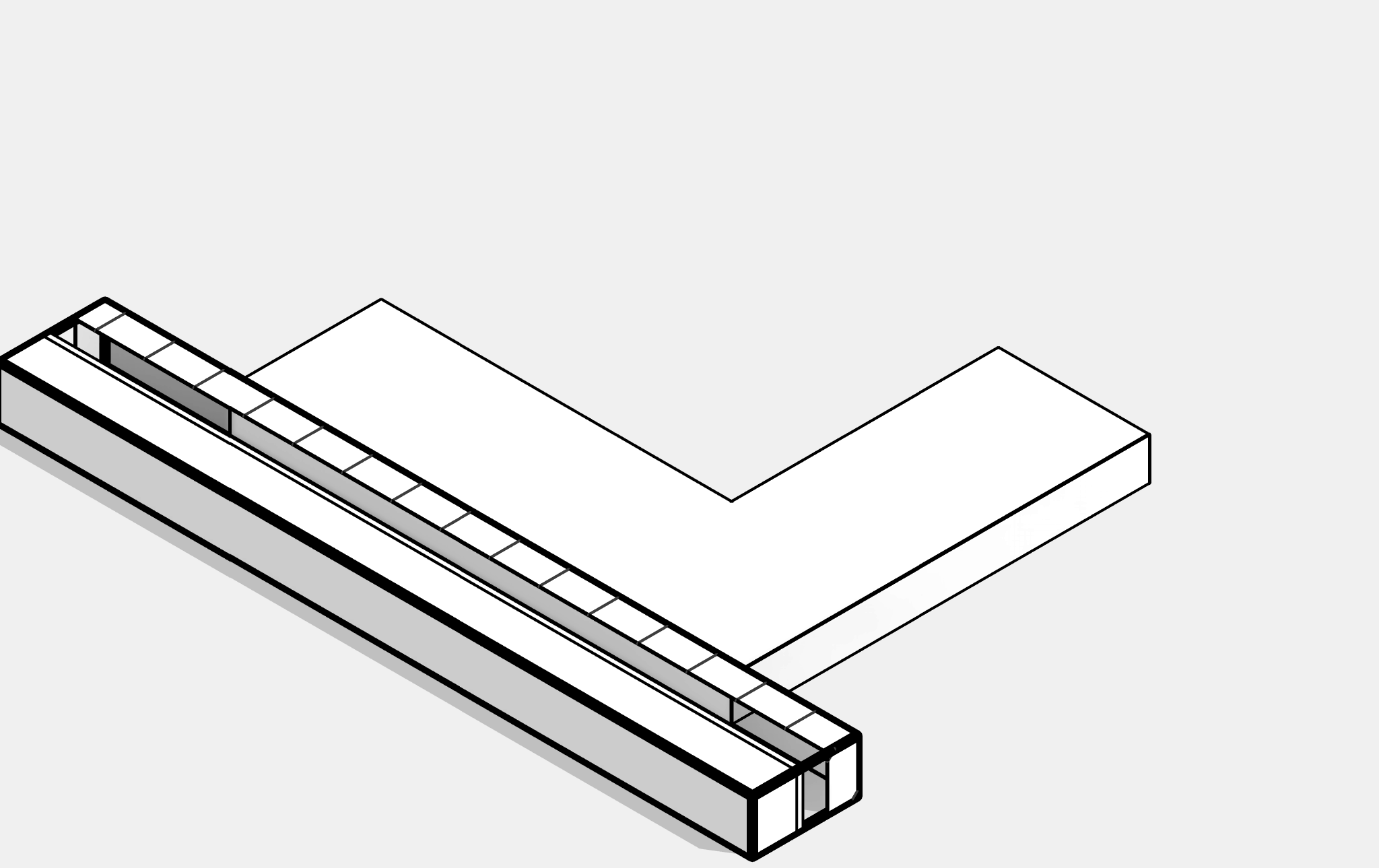 Bench - Wall Mounted - L Shaped