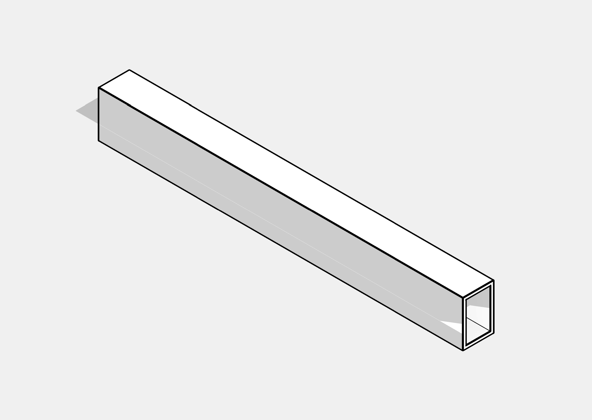 Beam - Steel - Hollow Rectangular