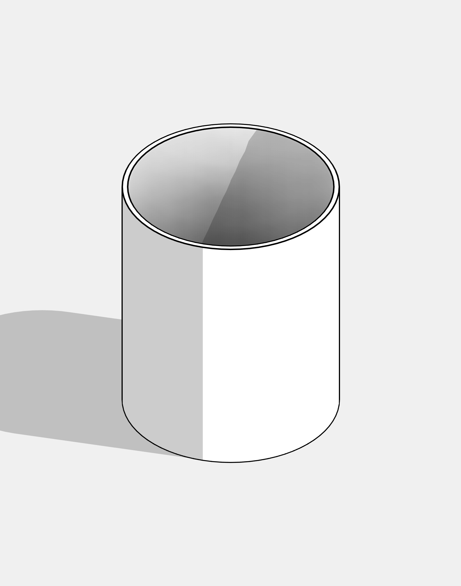 Trash Bin - Freestanding - Round