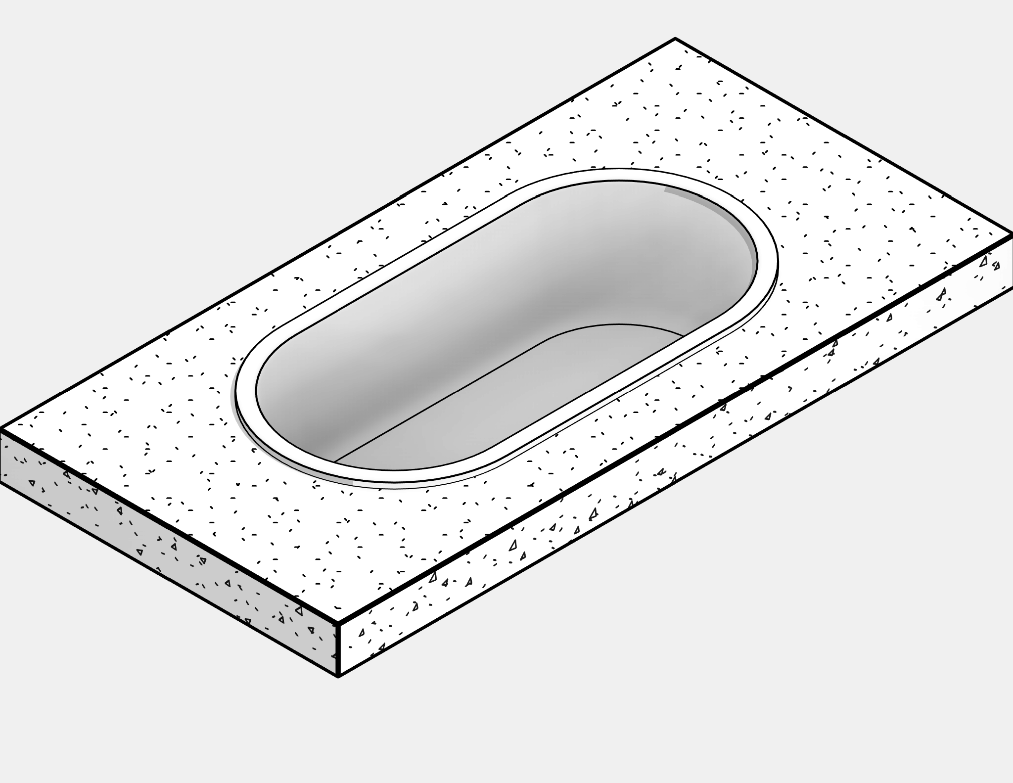 Bathtub - Drop in - Oval
