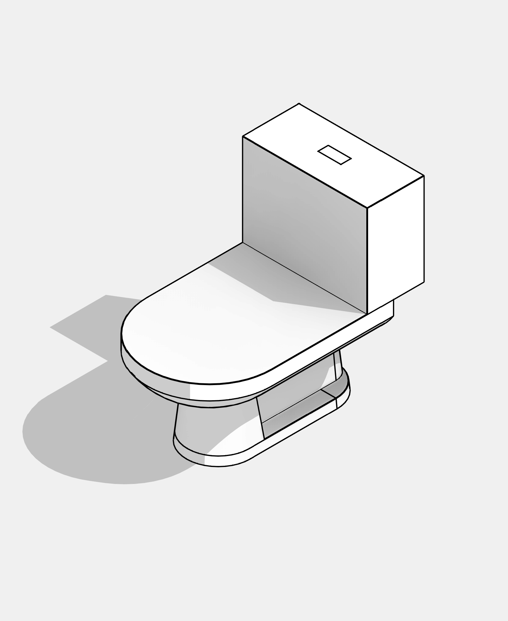 Toilet - Floor Mounted - Tank